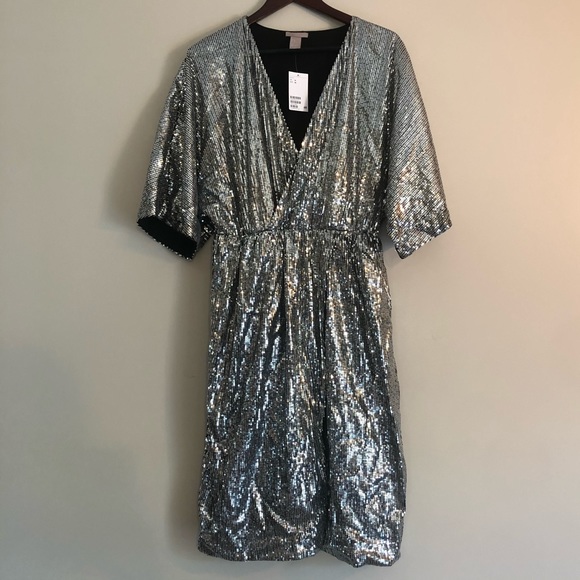 H&M Sequin Dress Size 14 - Picture 2 of 6
